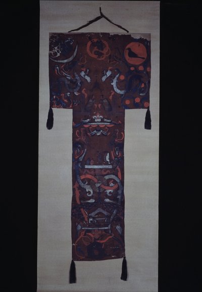 Pintura em forma de T em seda de Unbekannt Unbekannt